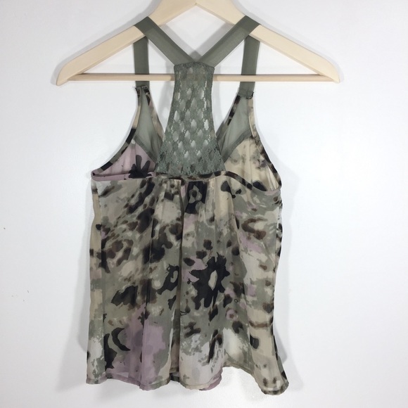 Lottie & Holly Floral Flower Tank gray Sheer Top - Picture 4 of 8